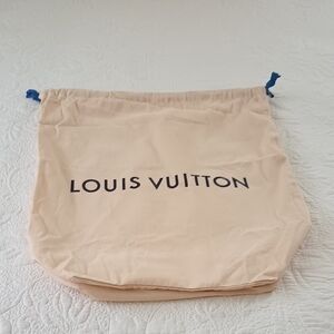 Louis Vuitton Large Tan Dust Bag Blue Letters Luxury